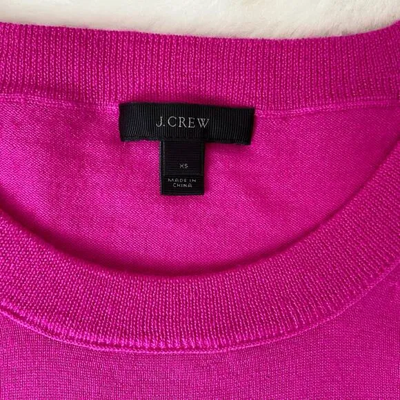 J. Crew Fuchsia Wool Sweater Size XS