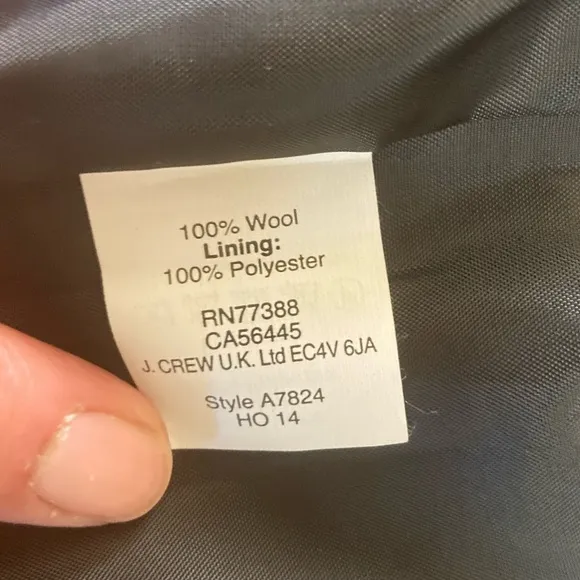 J Crew Suiting double breasted wool blazer size 2