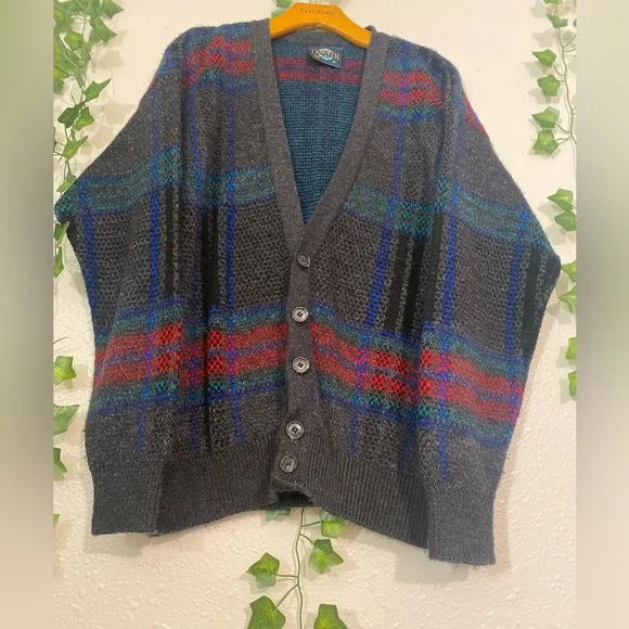 JANTZEN Cardigan Kurt Cobain Knit Size M Vintage’s