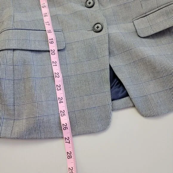 J.Crew Harriet Belted Blazer Plaid Womens 8 Career Business Work Office