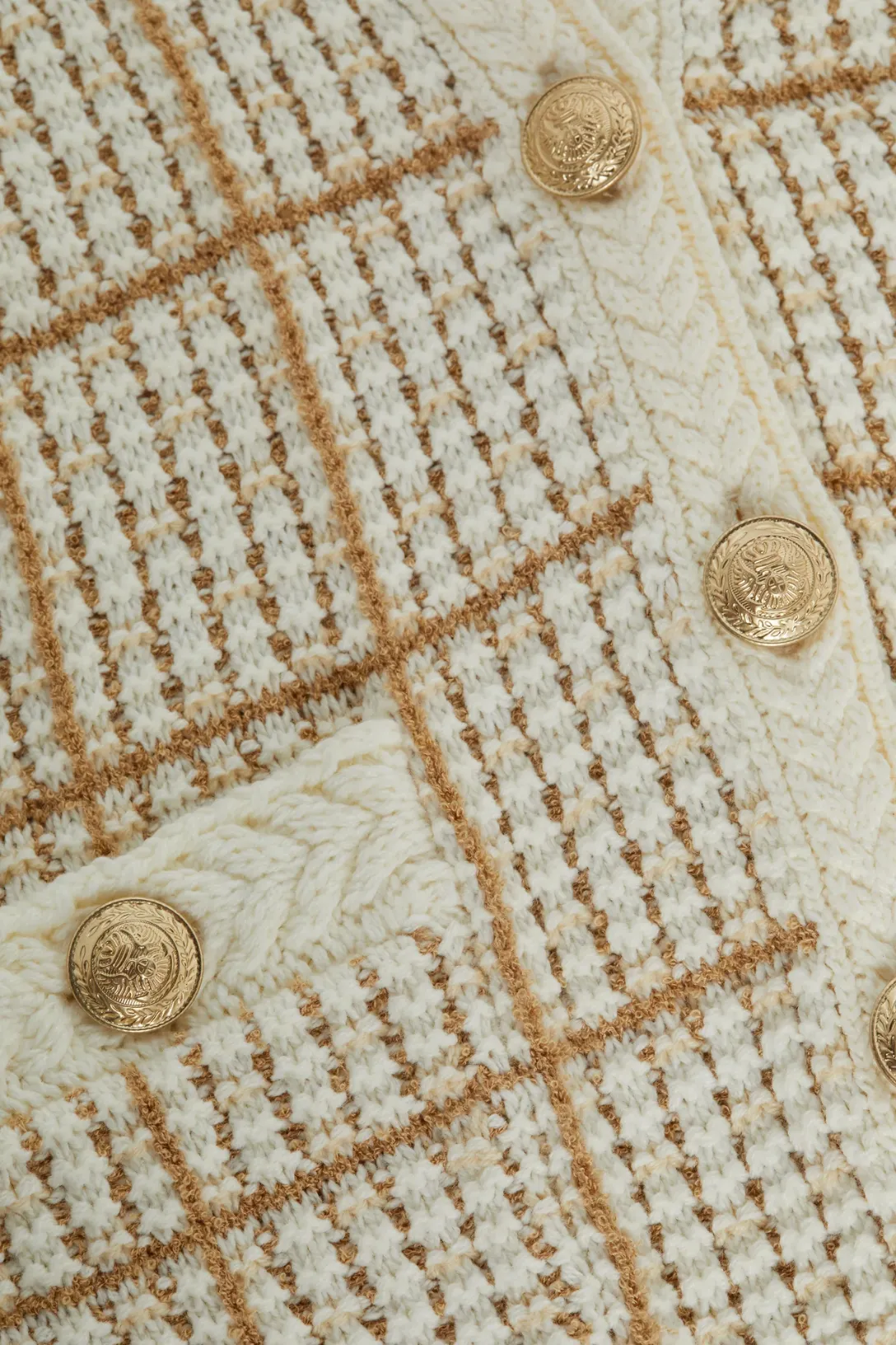 Jenni Cardigan | Ivory / Cappuccino Multi