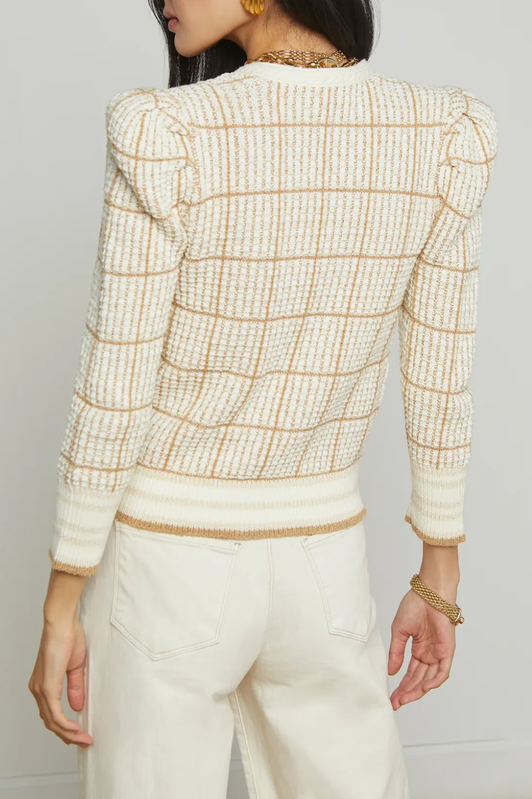 Jenni Cardigan | Ivory / Cappuccino Multi