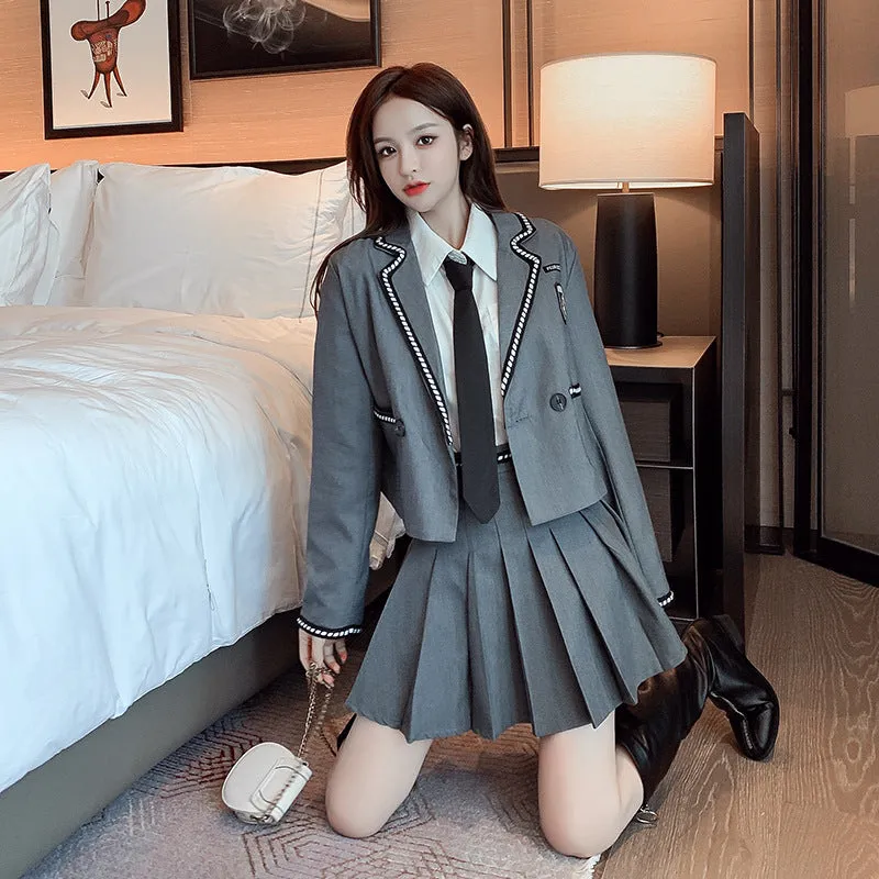 JFASHION BLAZER   PLEATED SKIRT SUIT N092304