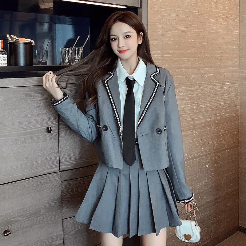 JFASHION BLAZER   PLEATED SKIRT SUIT N092304
