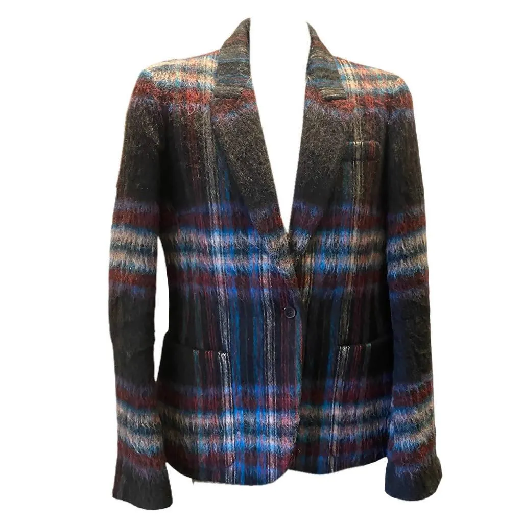 JIL SANDER Plaid Mohair Blazer | EU 40