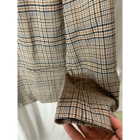 J. Jill Mendocio Plaid Blazer