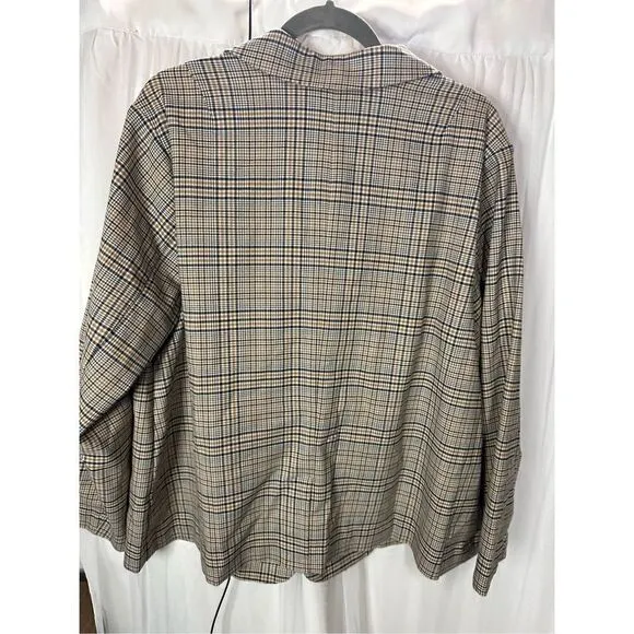 J. Jill Mendocio Plaid Blazer