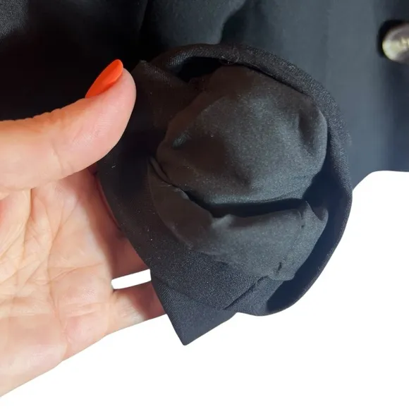 Joie Black Cropped Double Breasted Blazer Jacket, XS