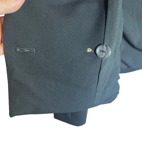 Joie Black Cropped Double Breasted Blazer Jacket, XS