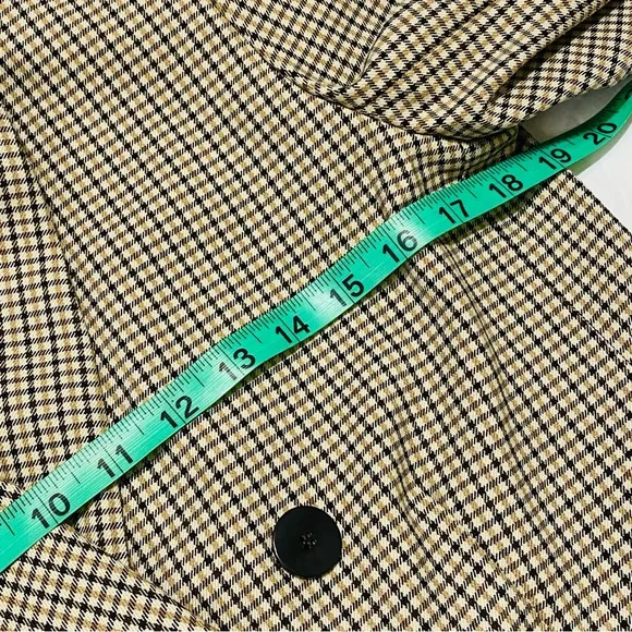 Joie Double Breasted Blazer Jacket Houndstooth Button-Up Pockets Lined SZ Small