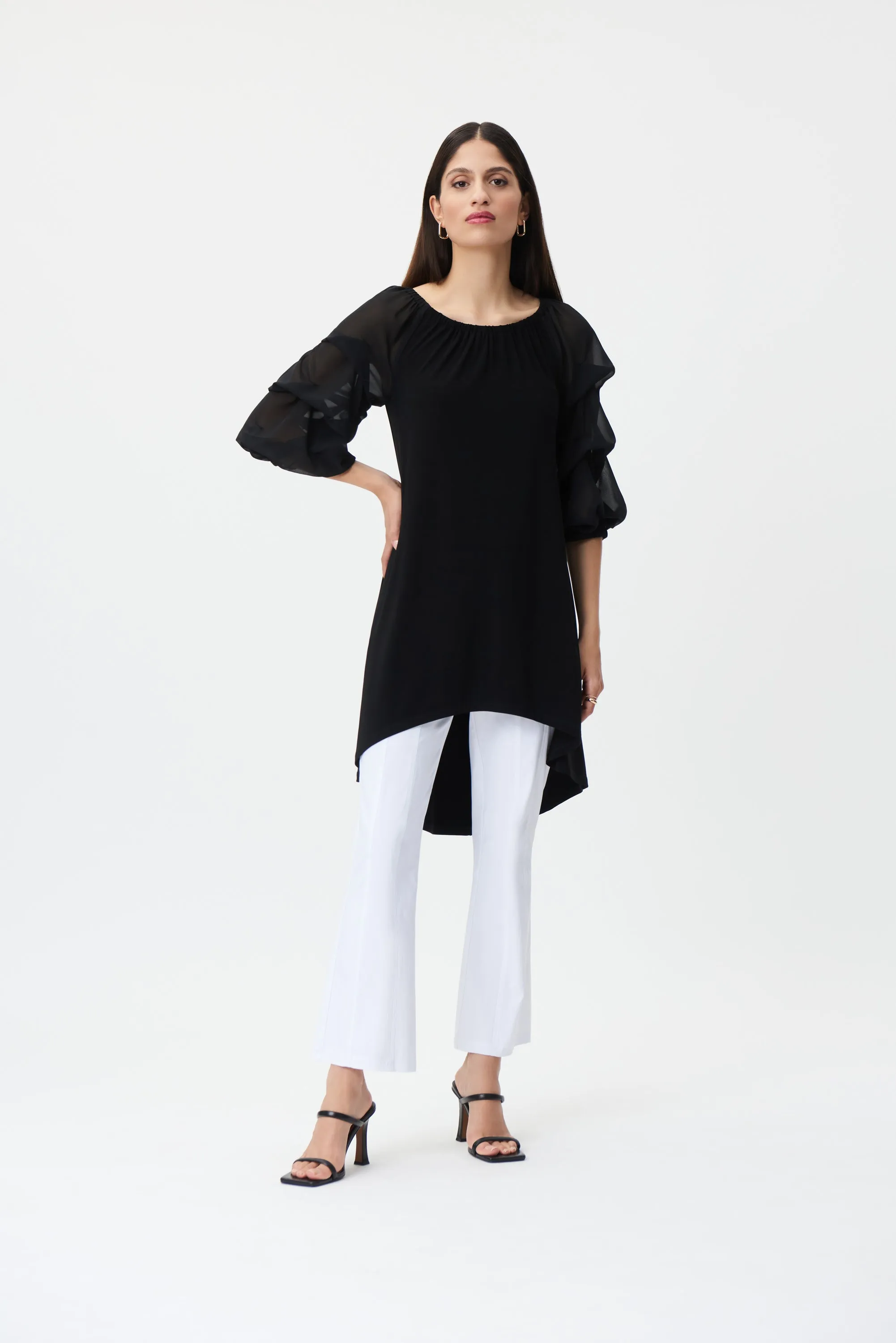 Joseph Ribkoff Pintuck Flared Pants