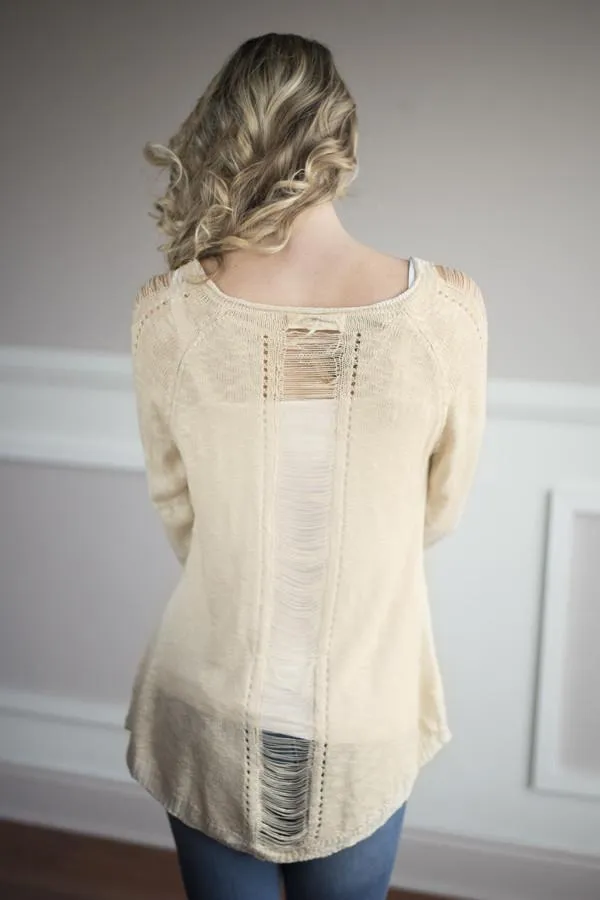 Just for Looks Taupe Sweater Top