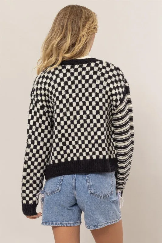 K96 FUNKY SQUARE CARDIGAN