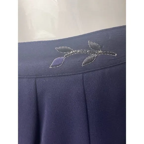 Kasper ASL Double Breasted Embroidered Skirt &amp; Jacket 2 Pcs Suit Set Size 12
