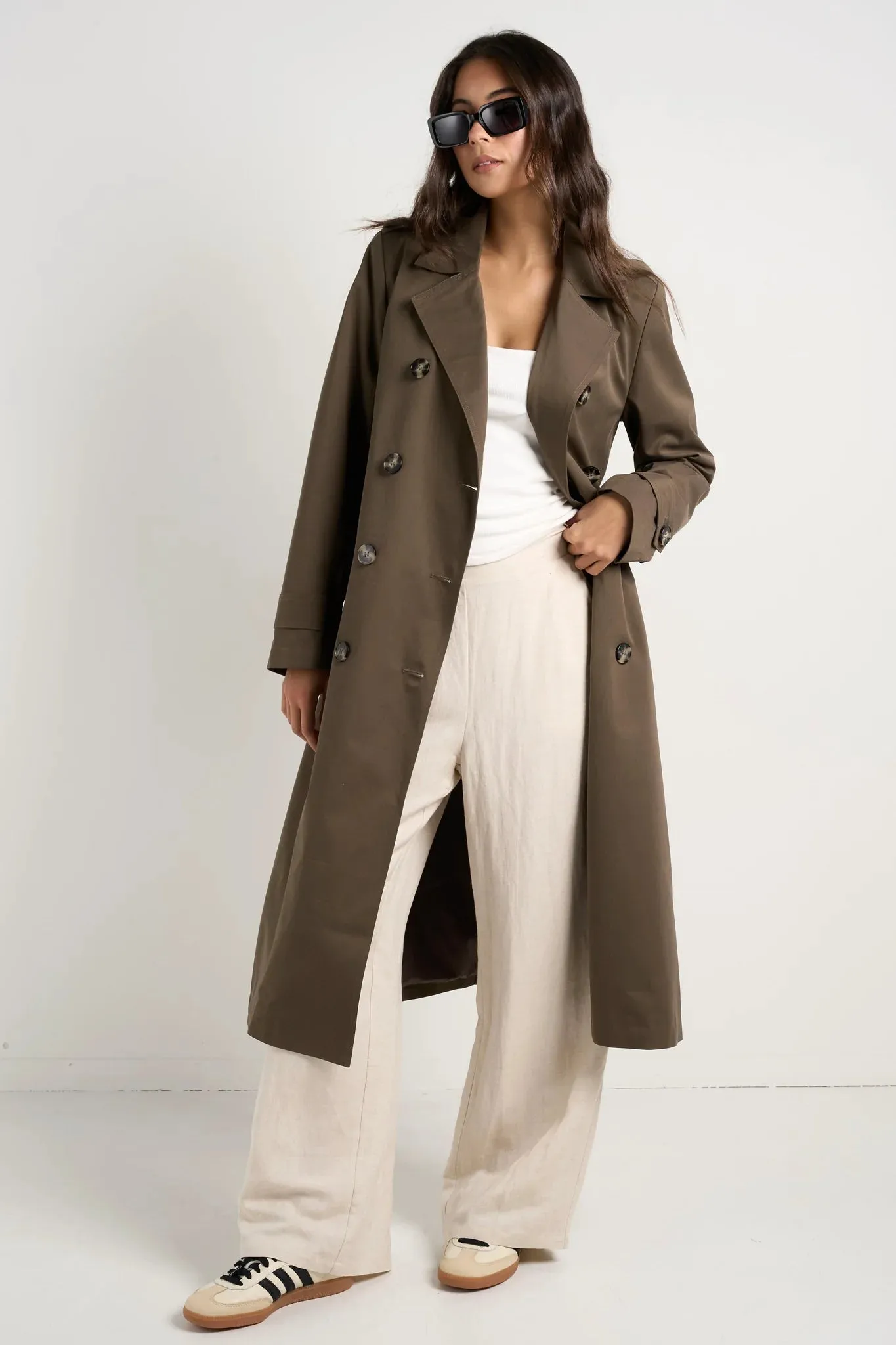 Kensington Trench Coat Khaki