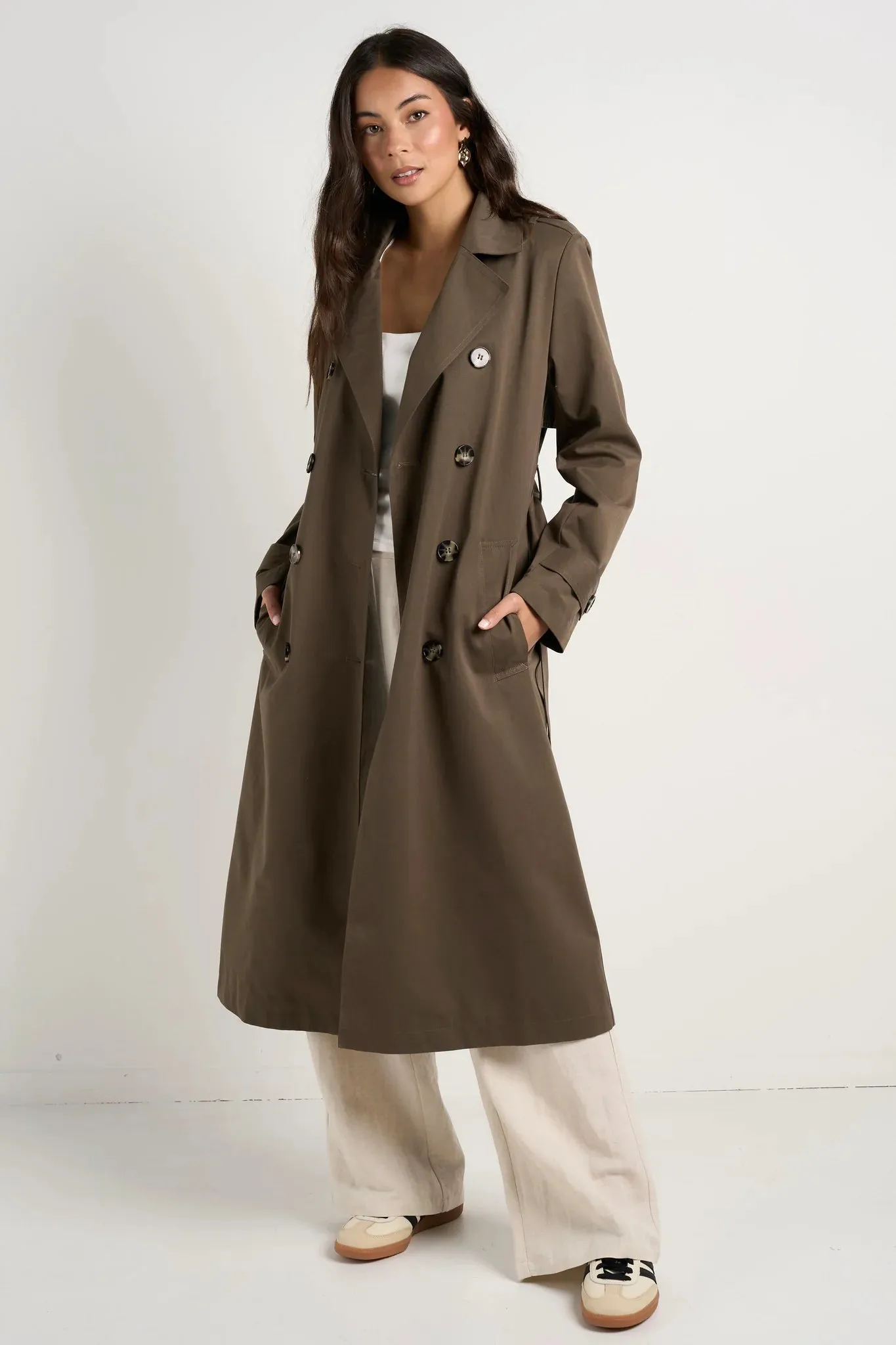 Kensington Trench Coat Khaki
