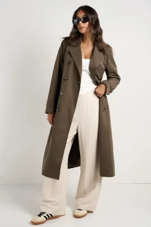Kensington Trench Coat Khaki