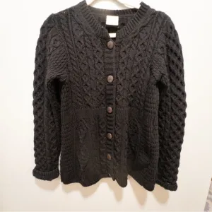 Kilronan Knitwear 100% Wool Irish Knit Cardigan Sweater