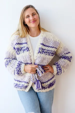 Kismet Cardigan in Purple