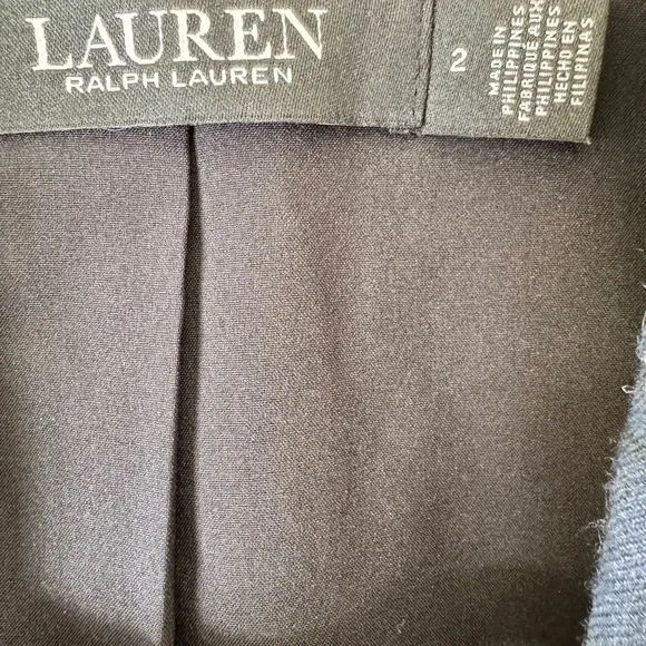 Lauren/Ralph Lauren plaid monogram blazer