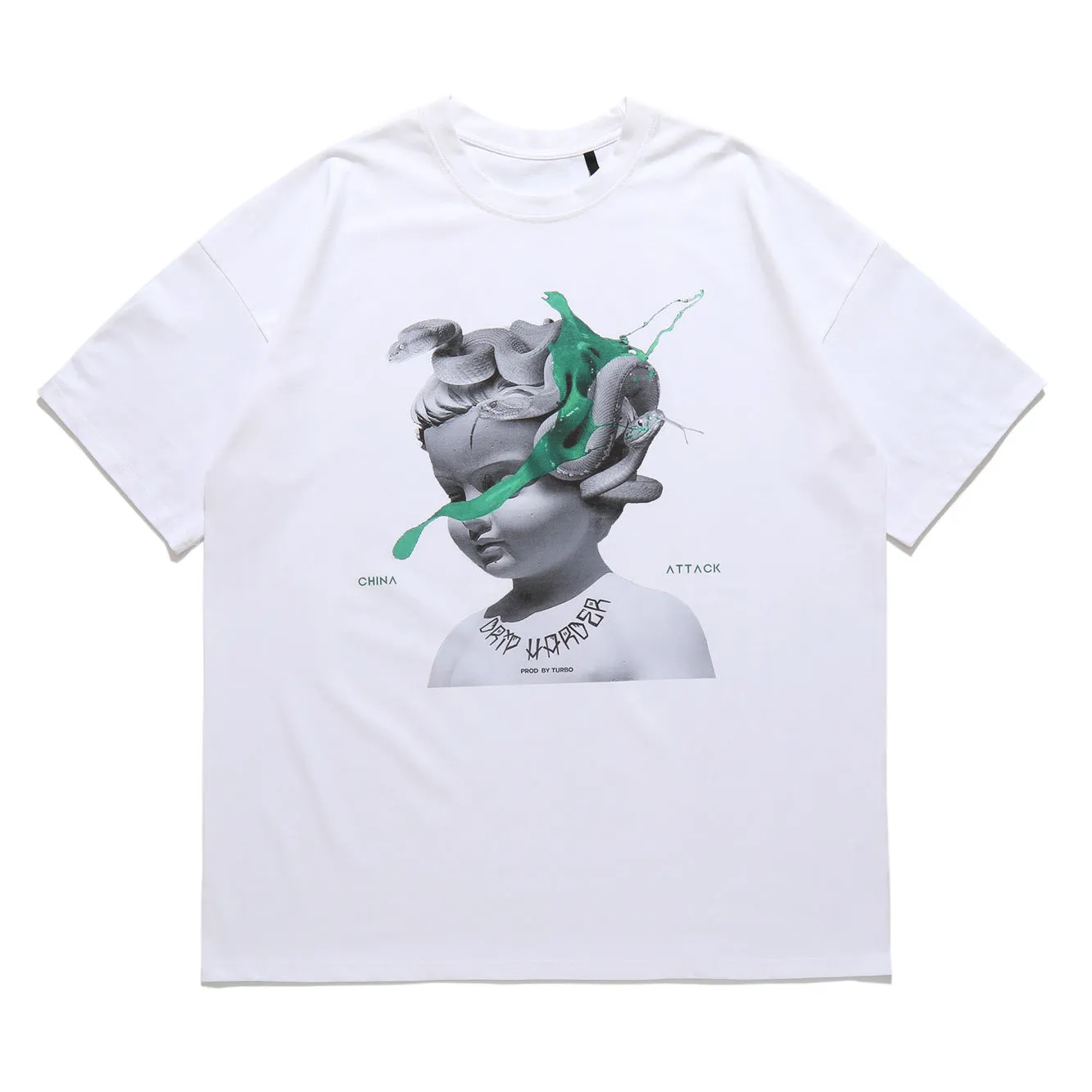 【LawFoo】High Street Portrait Graphic T-Shirt