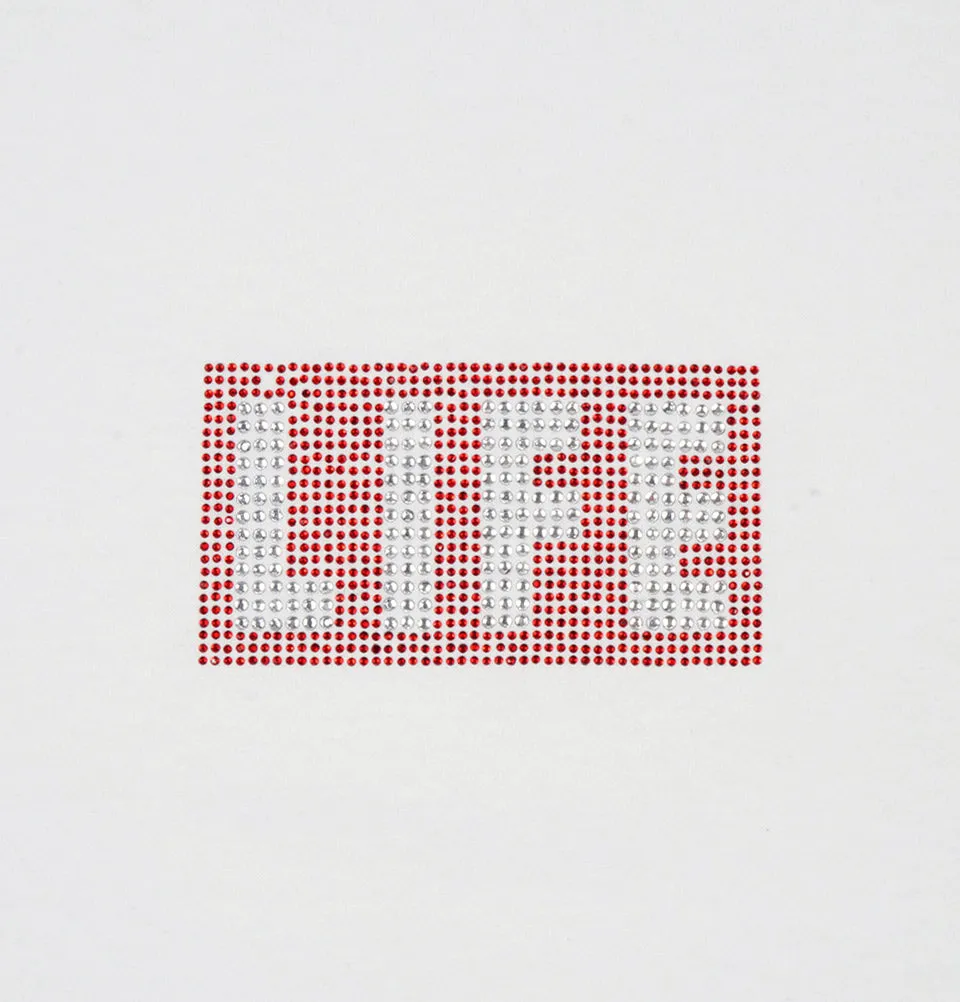 LIFE LOGO RHINESTONE Unisex White T-shirt