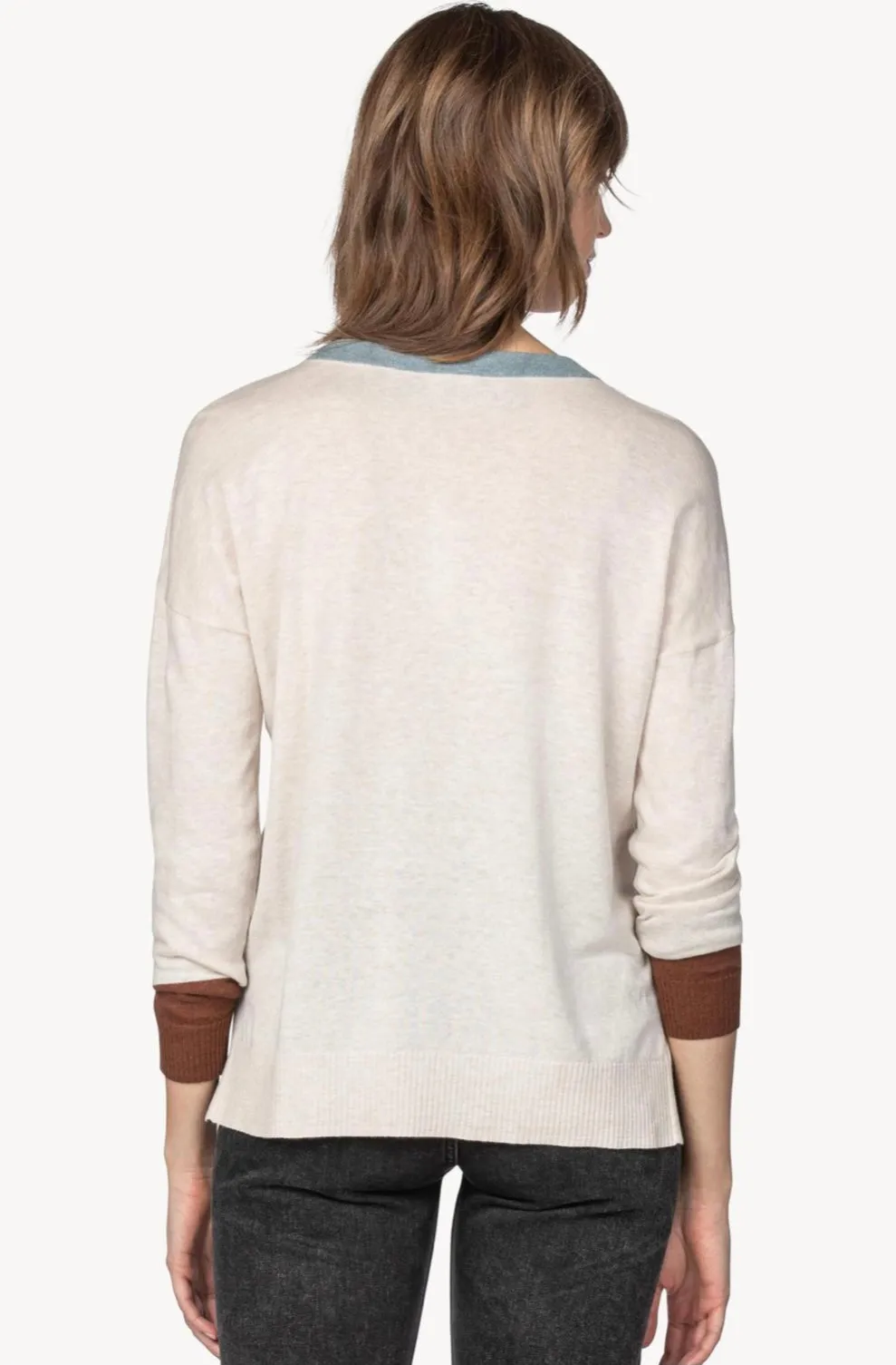 Lilla P Colorblock Crewneck Sweater