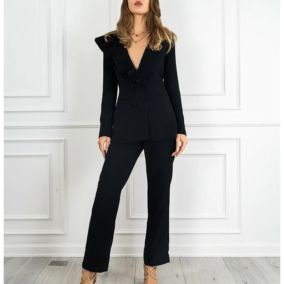 Lima Ruffled Blazer