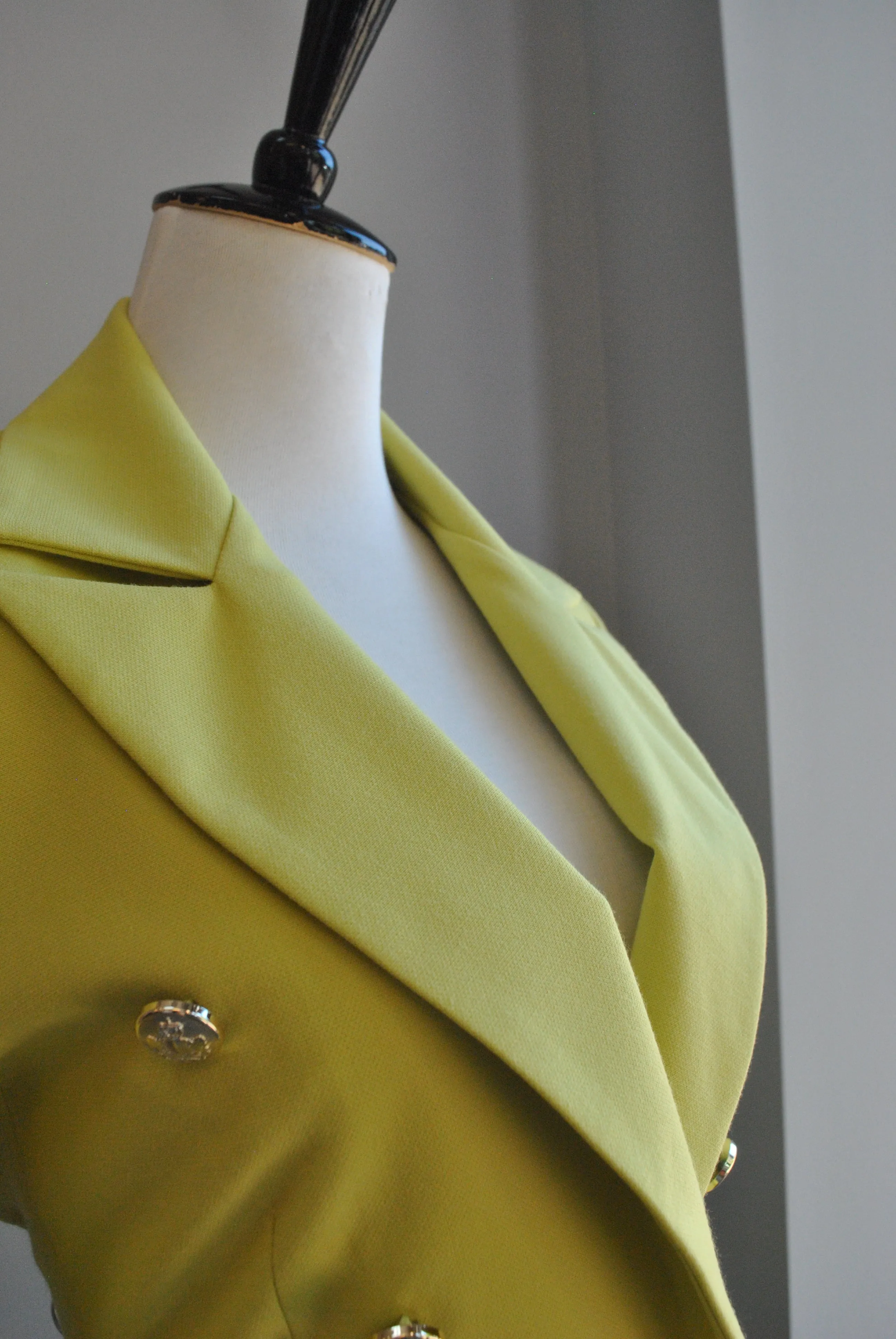 LIME GREEN FIT DOUBLE BREASTED BLAZER