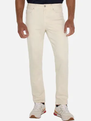 Liverpool Kingston Modern Straight Colored Denim- Ecru