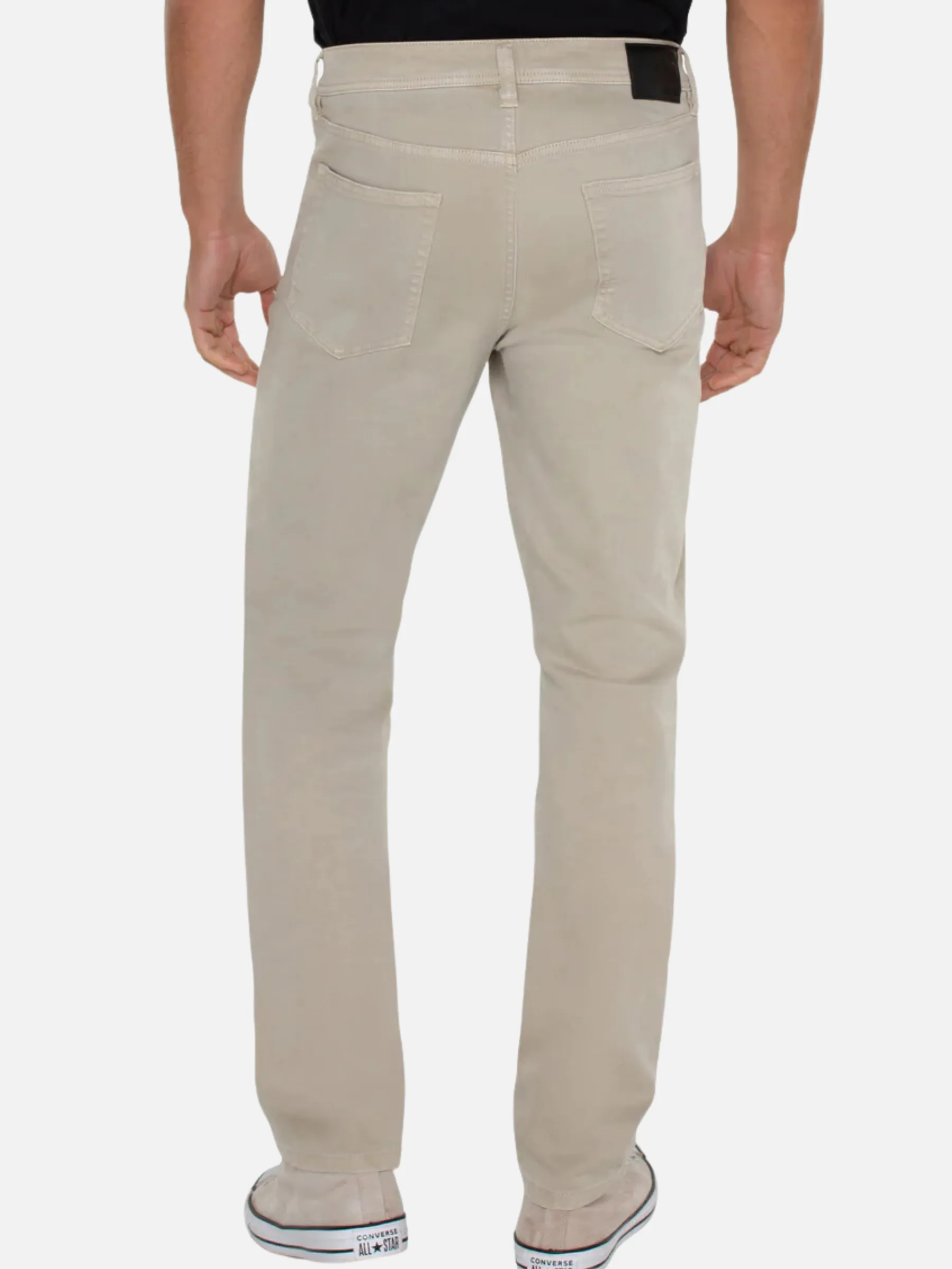 Liverpool Kingston Modern Straight Colored Denim- Ecru