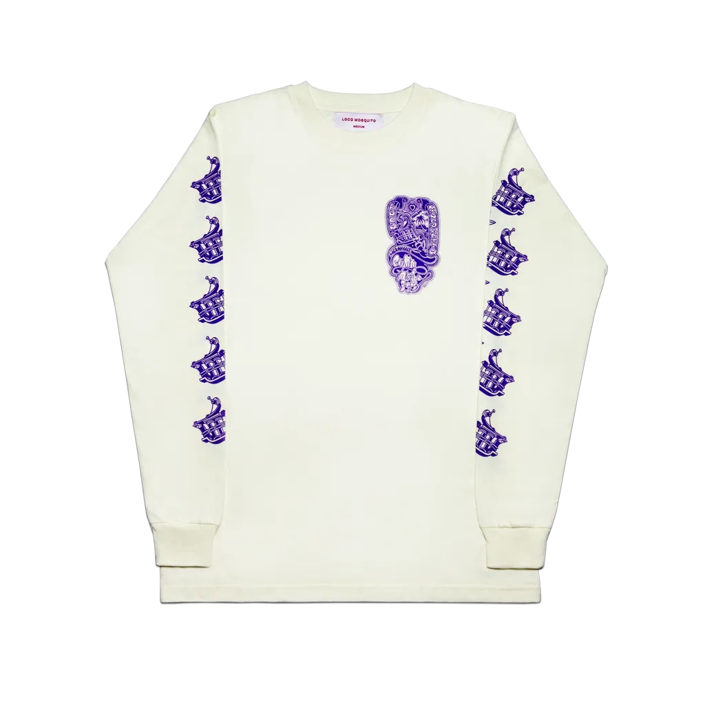 LOCO MOSQUITO LOGO LONG SLEEVE T-SHIRT (VIOLET)