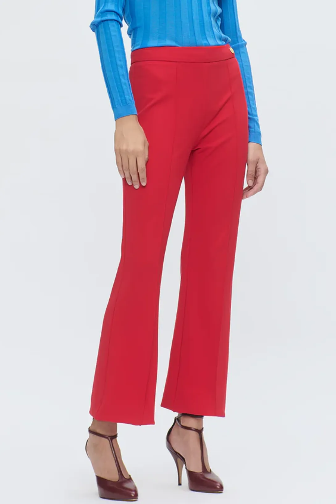 Lola Crop Pant | Red