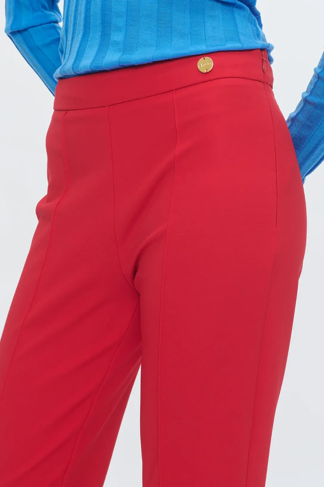 Lola Crop Pant | Red