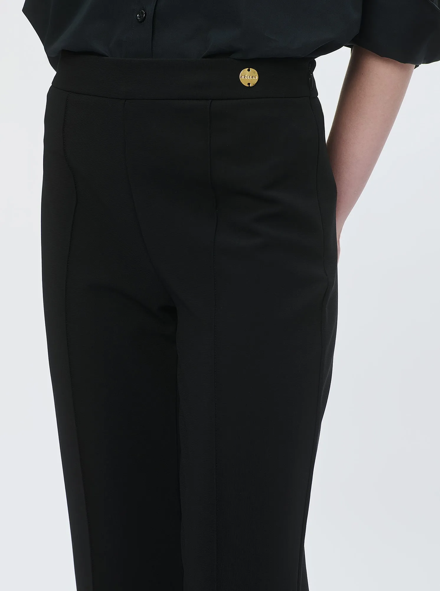LOLA jersey crop pant Black