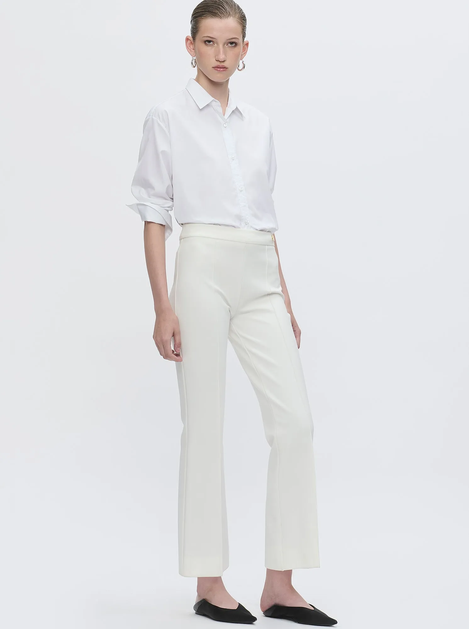 LOLA jersey crop Pant White
