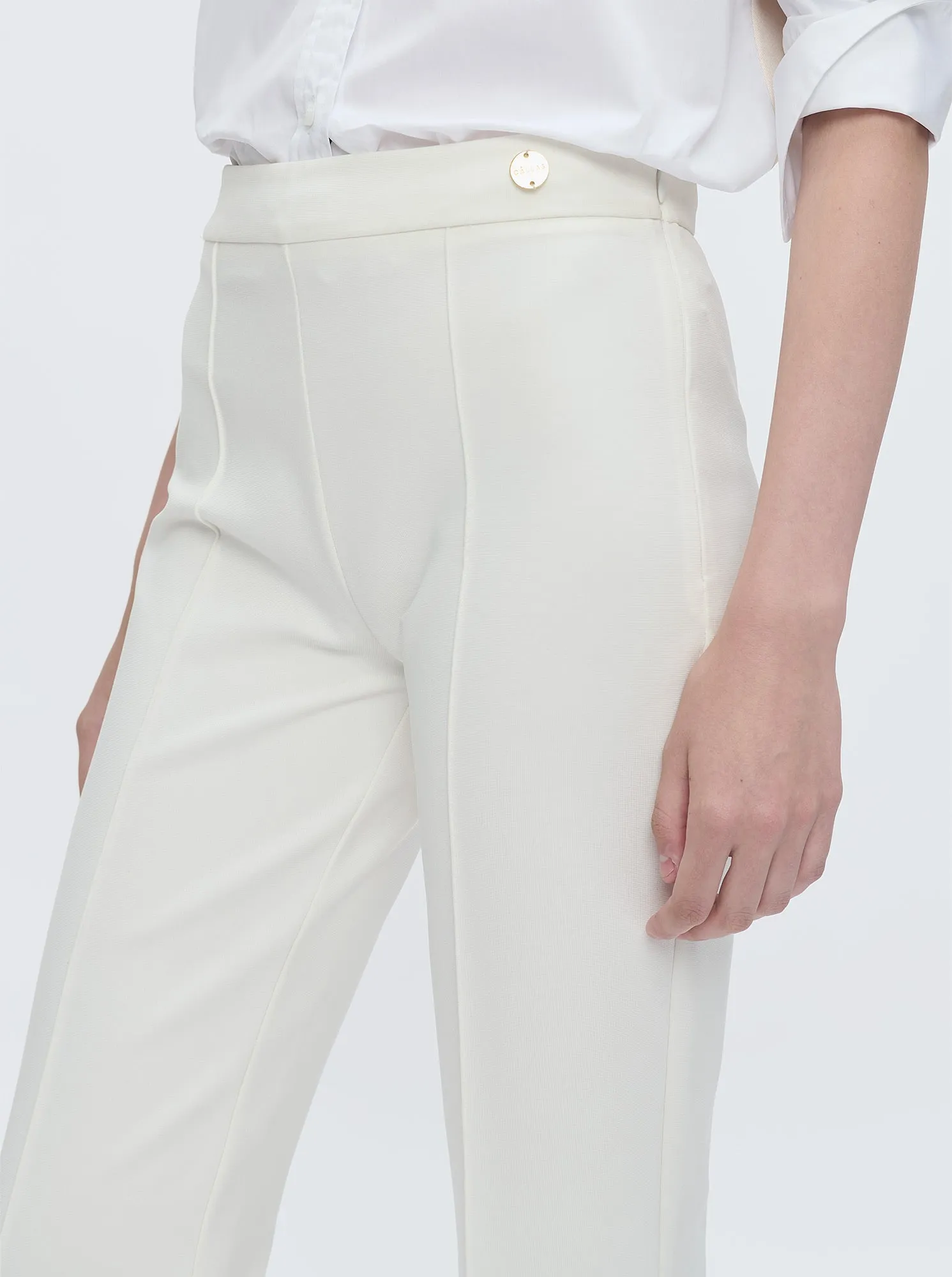 LOLA jersey crop Pant White