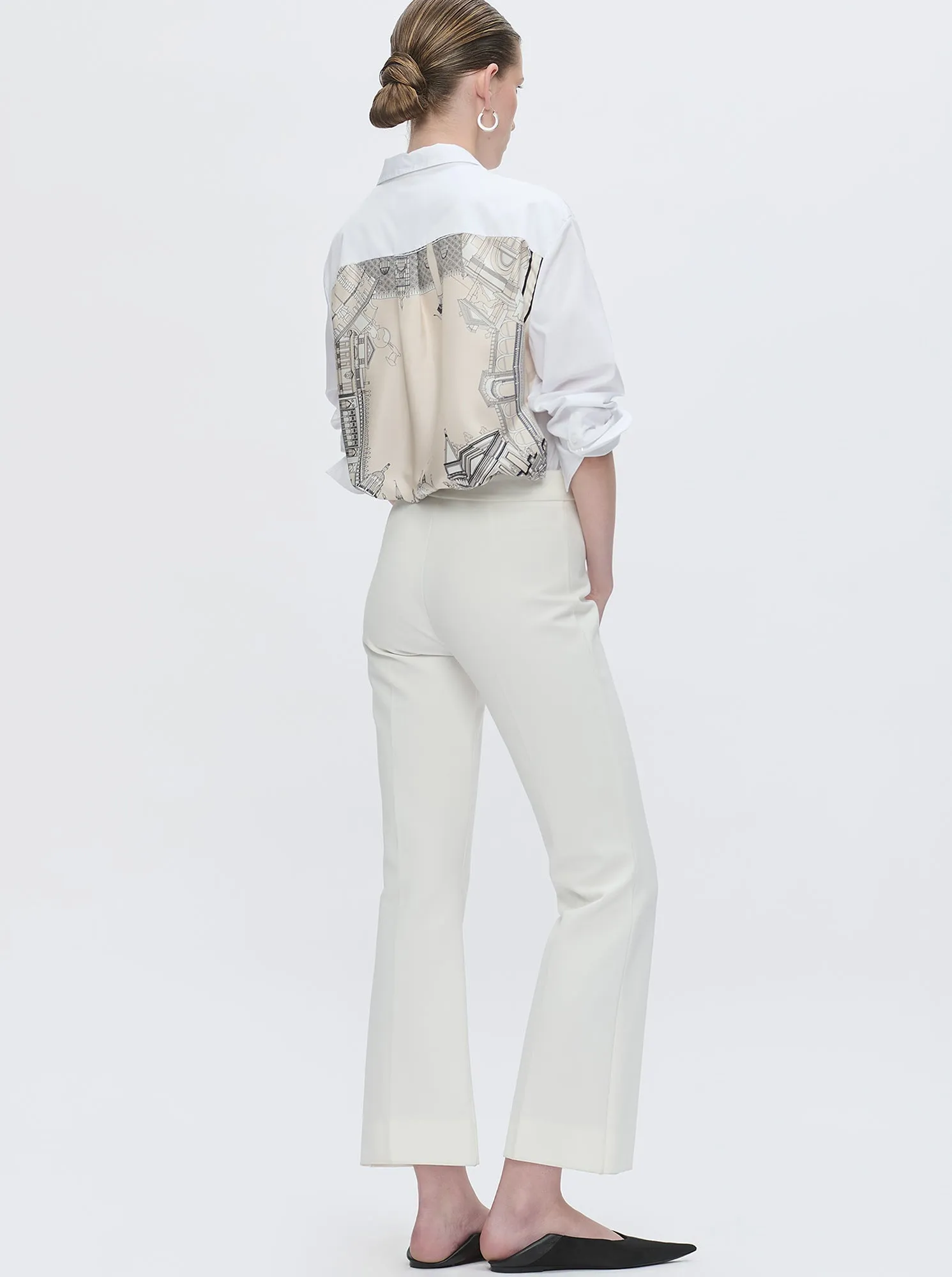 LOLA jersey crop Pant White
