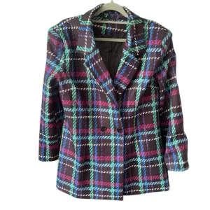 Loragal Doubled Plaid Blazer with Classic Lapel