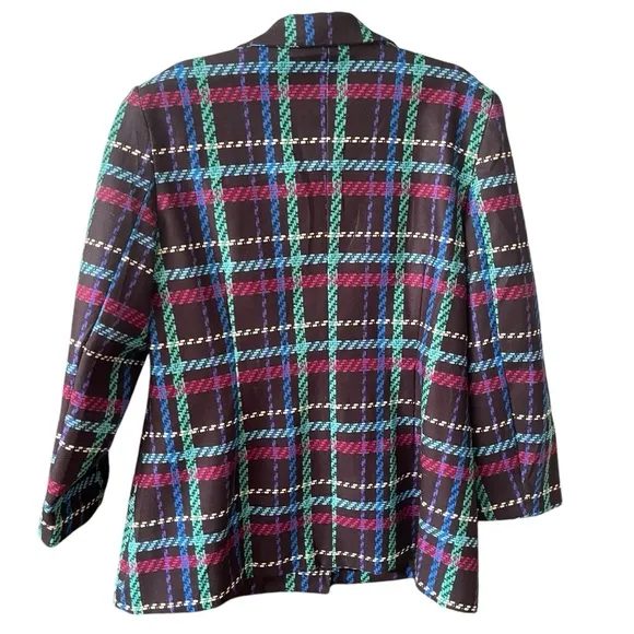 Loragal Doubled Plaid Blazer with Classic Lapel