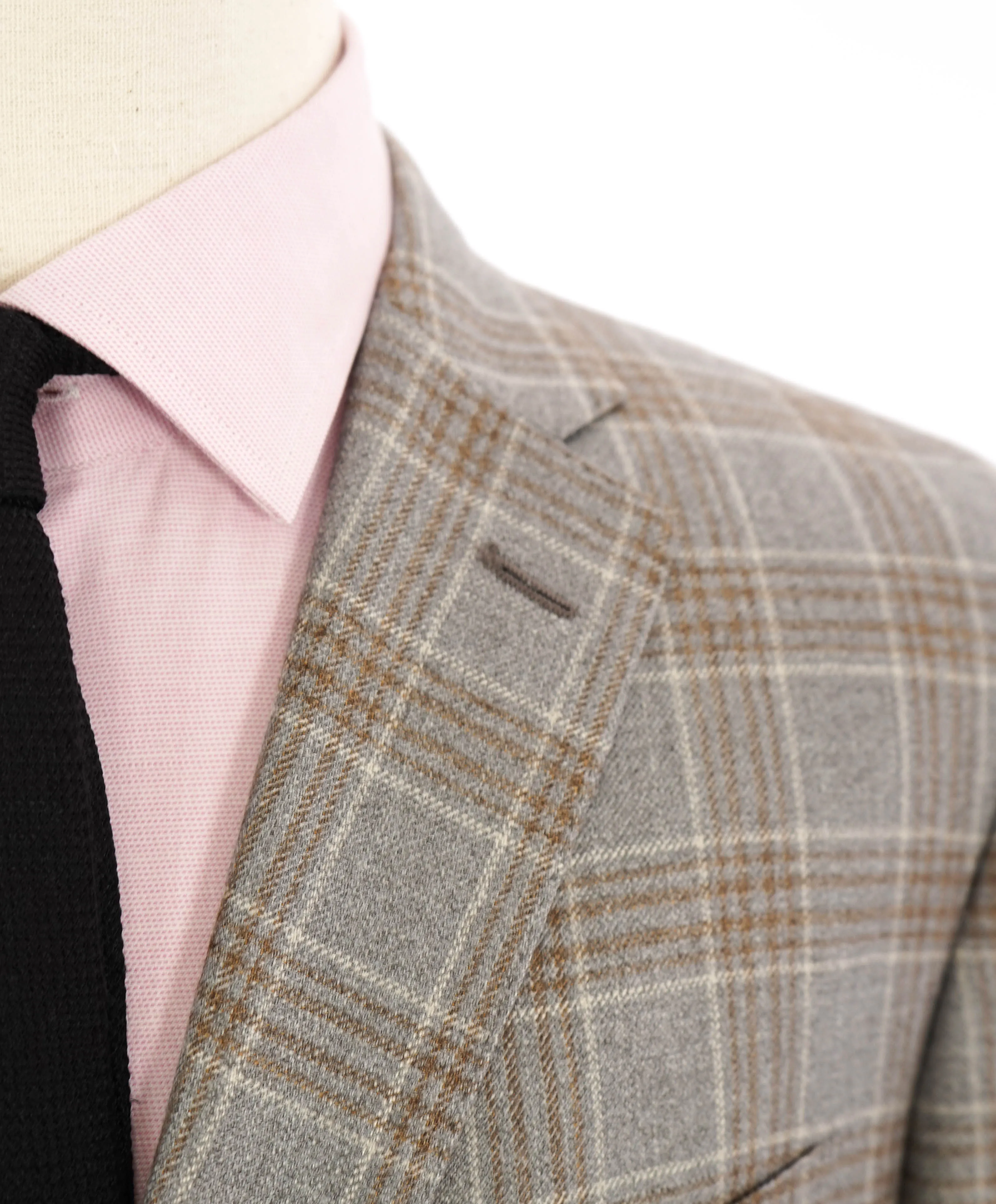 LORO PIANA -"SUNSET" For SAKS 5TH AVE CASHMERE/Silk Check Blazer- 46R