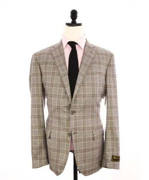LORO PIANA -"SUNSET" For SAKS 5TH AVE CASHMERE/Silk Check Blazer- 46R