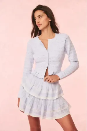 Love Shack Fancy - Rogan Cardigan in Morning sky