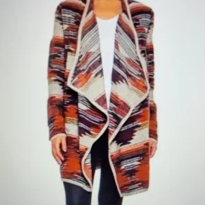 LUCKY BRAND Southwestern Draped Open Front Sweater Cardigan  Size: Medium NWT