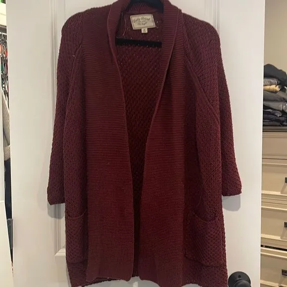 Lucky Brand size medium cardigan, sweater burgundy