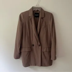 Madewell Drapeweave Caldwell Double-Breasted Blazer XS