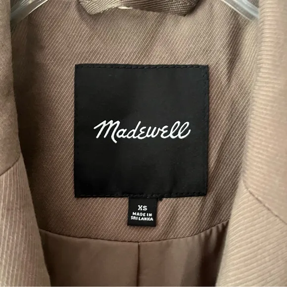 Madewell Drapeweave Caldwell Double-Breasted Blazer XS
