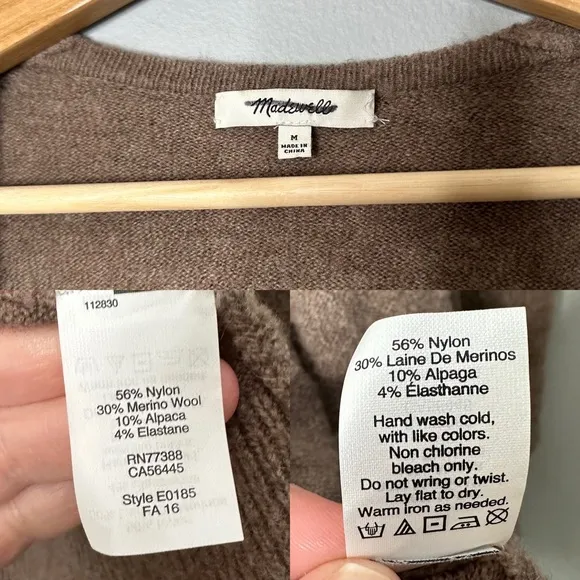 Madewell Ryder Cardigan Duster Sweater