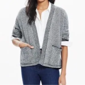 Madewell Two-Tone Cocoon Cardigan Sweater Jacket Size S