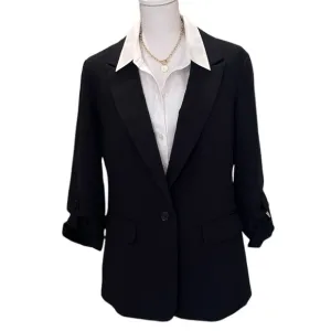 Maeve by Anthropologie Tailored Navy Single Breasted Blazer Size 14. NWT